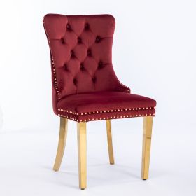 Nikki  Modern, High-end Tufted Solid Wood Contemporary Velvet Upholstered Dining Chair Wit