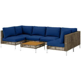 Patio Furniture Set (Color: Blue)