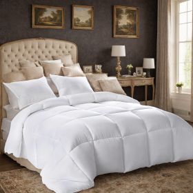 All-polyester Brushed Single Quilt Core Lattice Quilting With Microfiber Filling,  Suitable For All Seasons, Down Quilt Alternative, Breathable A (Option: 263cmX229cm)