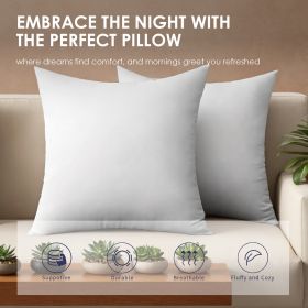 White Square Pillow Two Bubble Bags Suitable For Bed Cushions, Sofa Cushions, Garden Cushions, Cushion Core, Breathable, Hand Washable, OKO-100 C (Option: 45x45X15cm 10pcs)