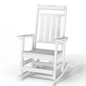 HDPE-Plastic-Outdoor-Rocking-Chair (Option: White-2pack)