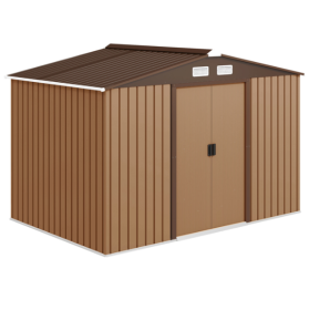 Outdoor Garden Storage Shed Tool House (Option: Gray Black)