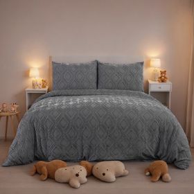 Bohemian Style Quilt Cover Set, Cut Flower Quilt Cover,  Tufted Quilt Cover Three-piece Set, One Quilt Cover And Two Pillowcases,  Washable And Machin (Option: 229cmx229cm)