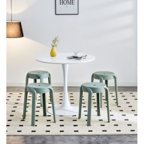 6 Pack Stackable Classroom Stools Plastic Stools Nesting Stools Colorful Round Stools Indoor Outdoor Flexible Seating Decorative Stools Chairs For Hom (Color: Green)